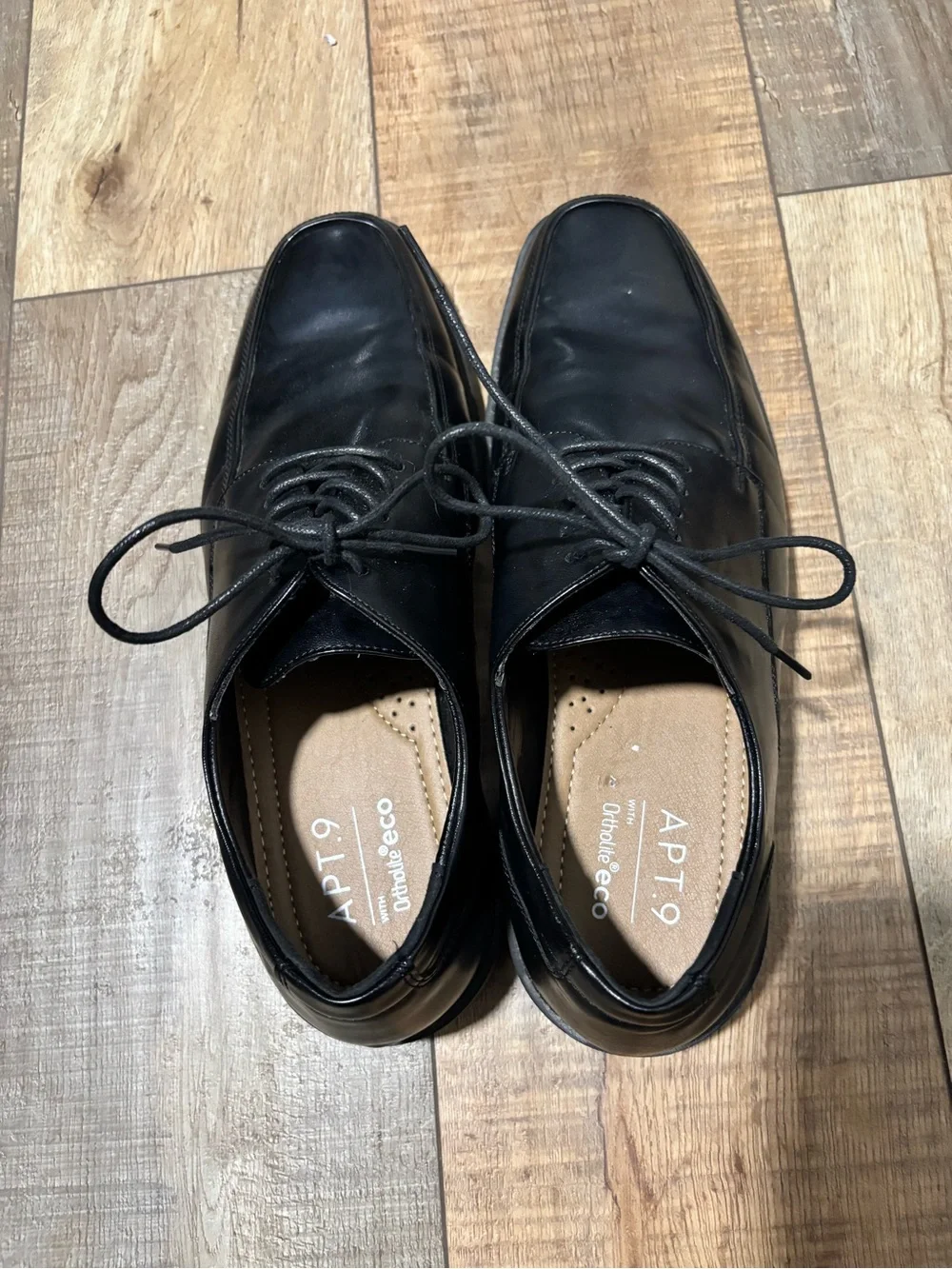 Apt. 9 Men's Black Leather Lace-Up Derby Shoes